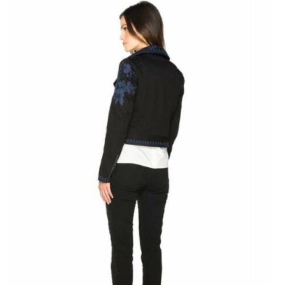 Luxury designer Marchesa Voyager Embroidered Moto - Picture 6 of 15